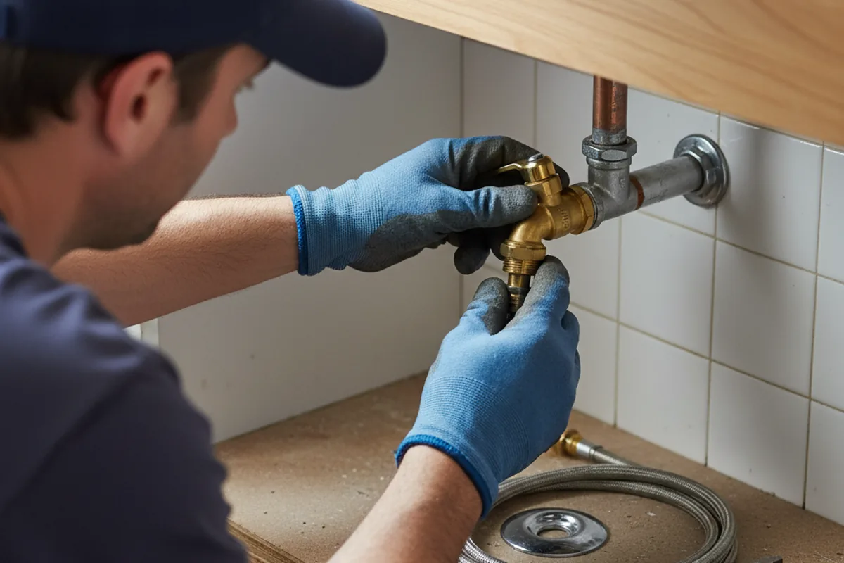 Shutoff valve and fitting work during Emergency Plumbing in Saint Thomas
